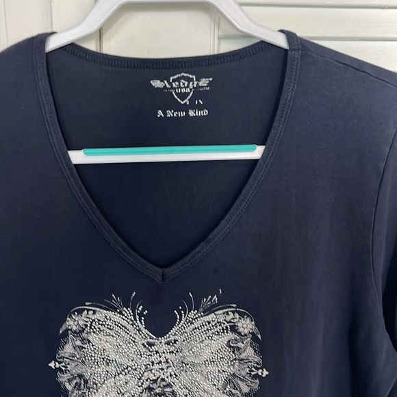 Sledge USA X large shirt.  Navy blue good condition. 3/4 sleeve. - Picture 3 of 6